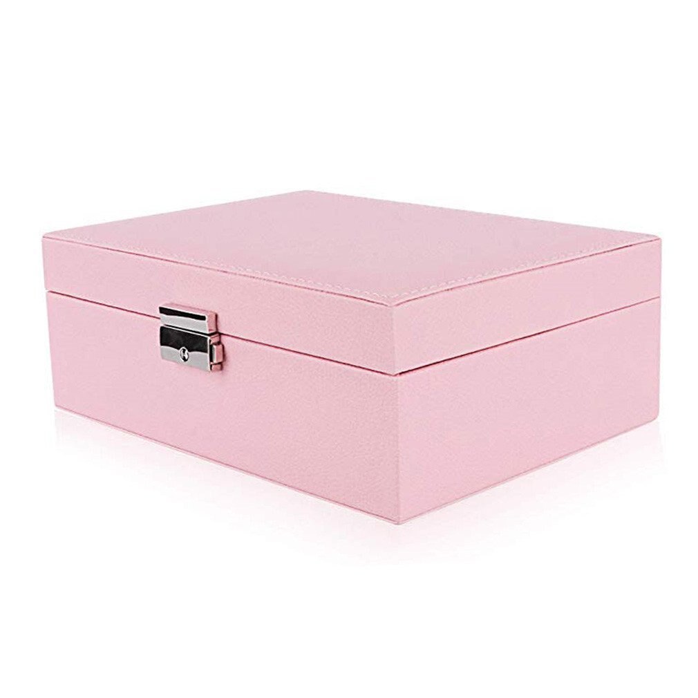 Exquisite Jewelry Box Women Leather Packaging Necklace Rings Earrings Bracelet Storage Organizer Display Boxes Case