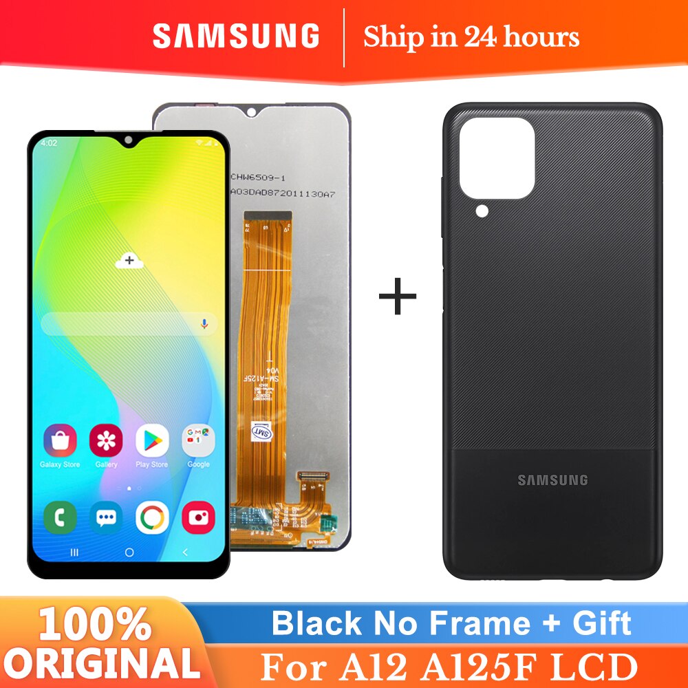 100% Originele 6.5 &#39;&#39;Display Voor Samsung Galaxy A12 Lcd A125F A125F/Ds Display Lcd Touch Screen Digitizer Vergadering vervanging