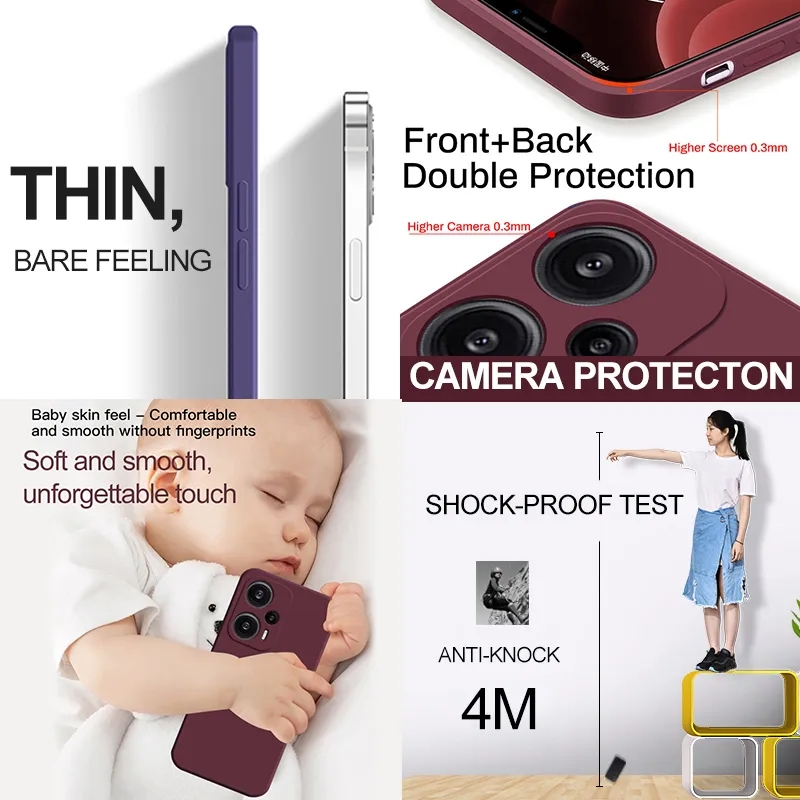Poco F5 PocoF5 Case Originele vloeibare siliconen telefoonhoesjes voor Xiaomi Poco F5 F5 PocoF5 Pro F5Pro Schokbestendige Soft Cover Poco F5