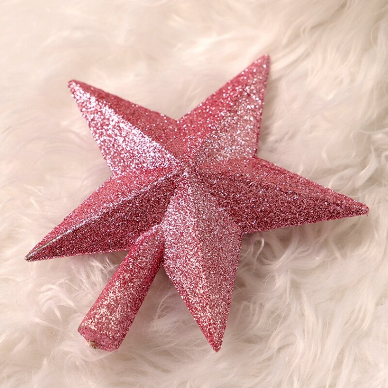 Plastic Glinsterende Ster Kerstboom Toppers Sparkling Star Ornamenten Onbreekbaar Kerstboom Toppers Feestelijke Decor