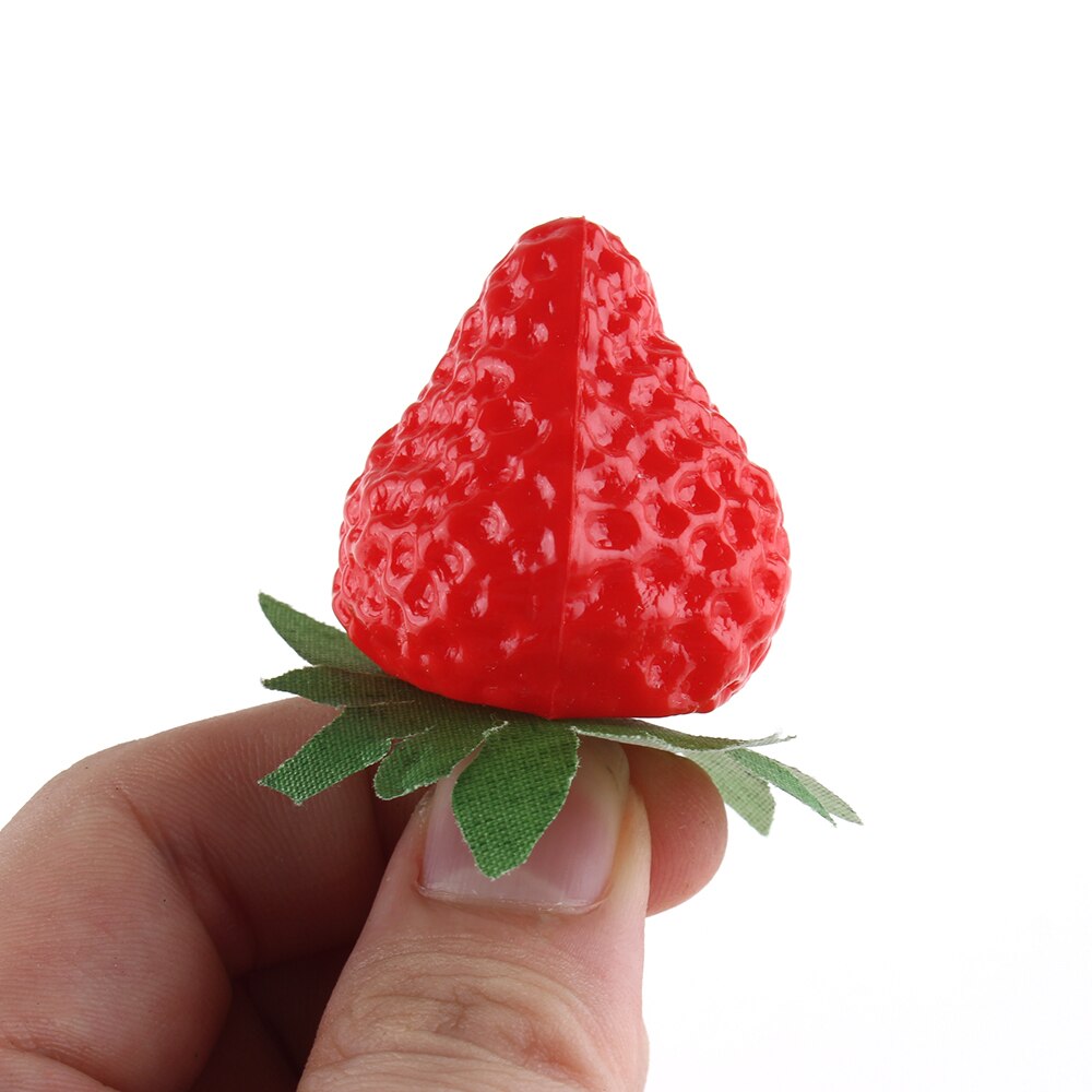 10Pcs Artificial Strawberries Fruits Realistic Plastic Strawberry For Photography Prop Basket Display Kitchen Decor A9368