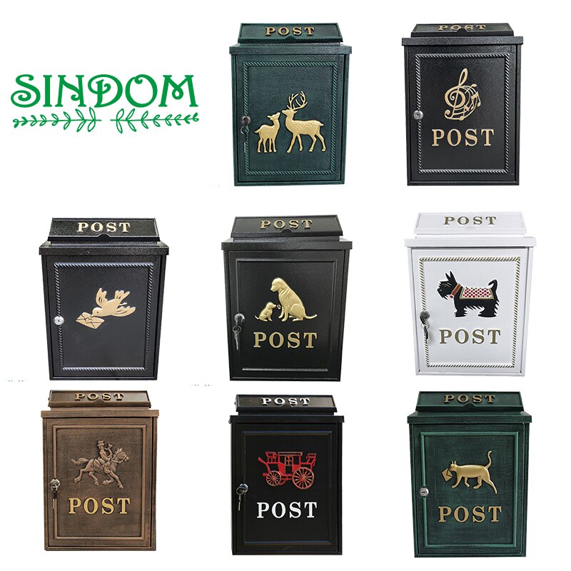 Popular Wall Mounted Aluminium Post Retro Outdoor Street Mailbox