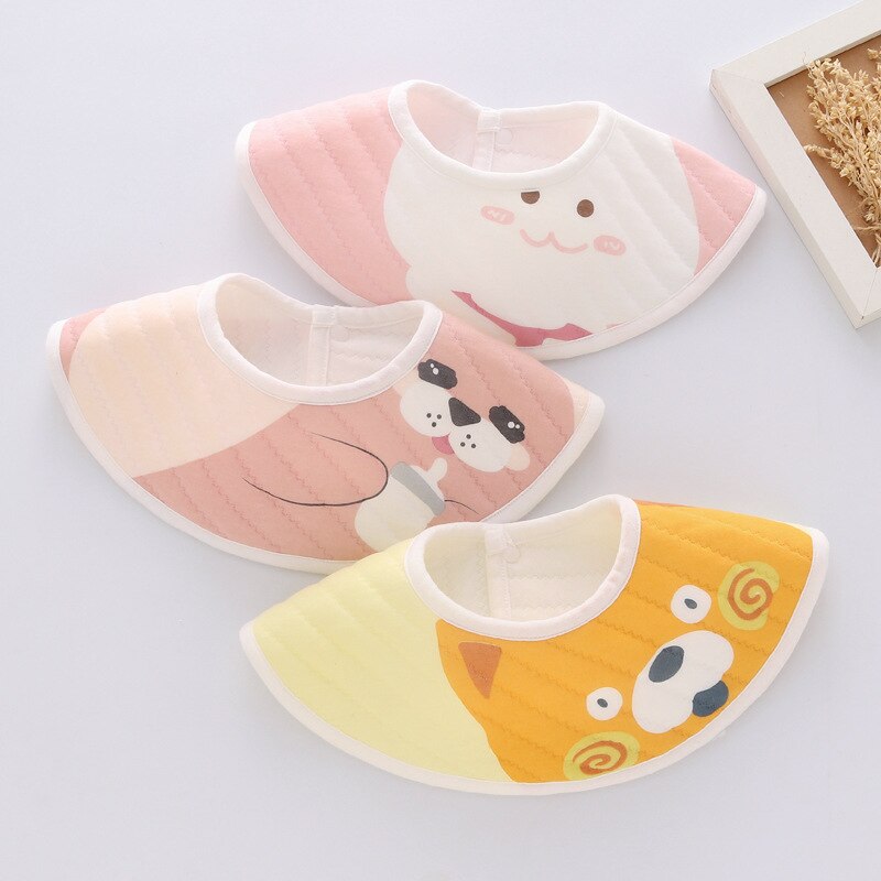 Baby Wasserdichte Lätzchen freundlicher Speichel Handtuch Avocado Druck Baumwolle Baby Jungen Mädchen Lätzchen 360 Grad Drehung Kleinkind Lätzchen Spuck Tuch: bär