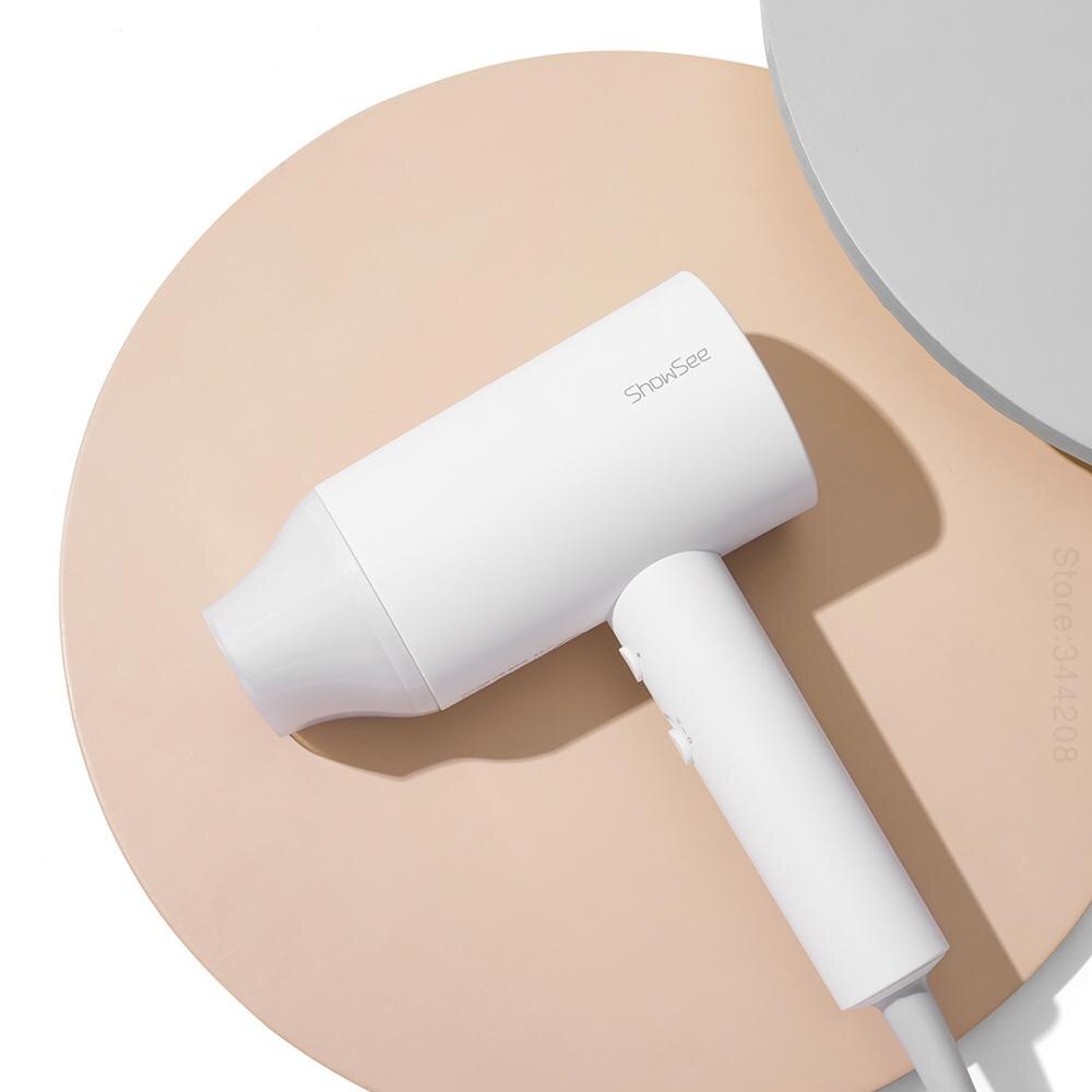 SHOWSEE A1-W Anion Hair Dryer Negative Ion care Professinal Quick Dry Home 1800W Portable Hairdryer Diffuser Constant