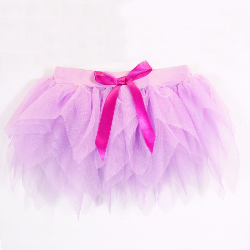 Gloednieuwe Baby Meisjes Tutu Rok 3 Lagen Super Soft Mesh Kant Baby Tutu Rokken 3 Kleuren voor 3 M-24 M: Paars / 3M