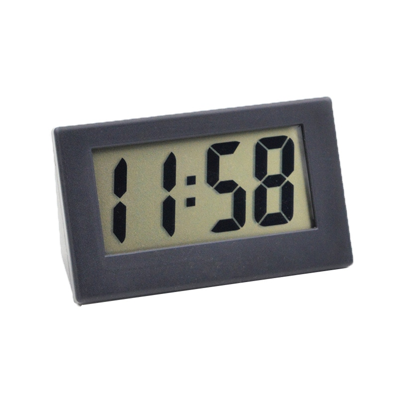 Bureau Digitale Klok Lcd-scherm Beugel Auto Klok Plastic Mini Tijd Klok Tafel Horloge Bureauklok