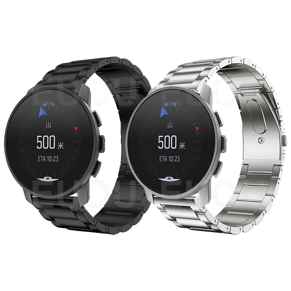 22mm Titanium Strap For Suunto 9 Peak Watch Band Watchband Metal Stainless steel clasp Bracelet Wristband Replace Accessories