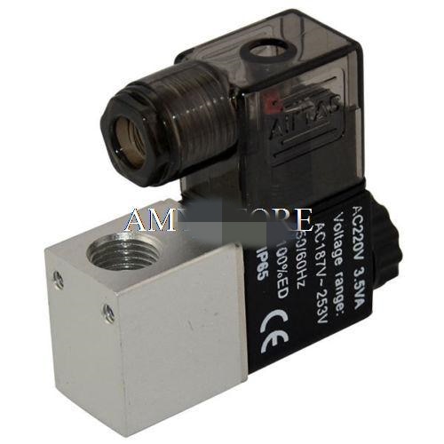 2V025-08 1/4 "BSP DC12V/24 V AC24V/36 V/110 V/220 V/380 V 2way 2 posiciones válvula de solenoide eléctrica neumática agua aire aceite 2V025-06 1/8"