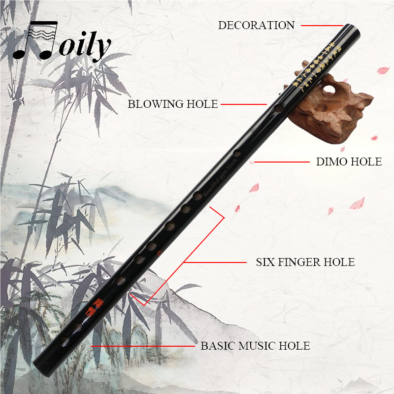 Bamboo Flute Woodwind Musical Instruments C D E F G Key Chinese Dizi Transversal Flauta