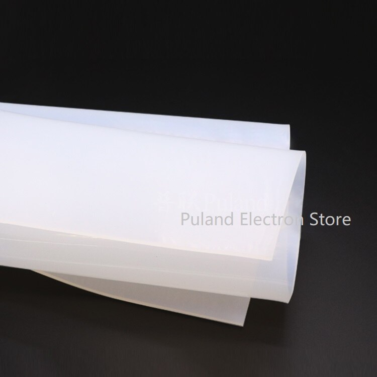 500mm*500mm*1mm Silicone Rubber Sheet Cushion Sealing Film Plate Mat Square Flat Gasket Heat Resist Milky White