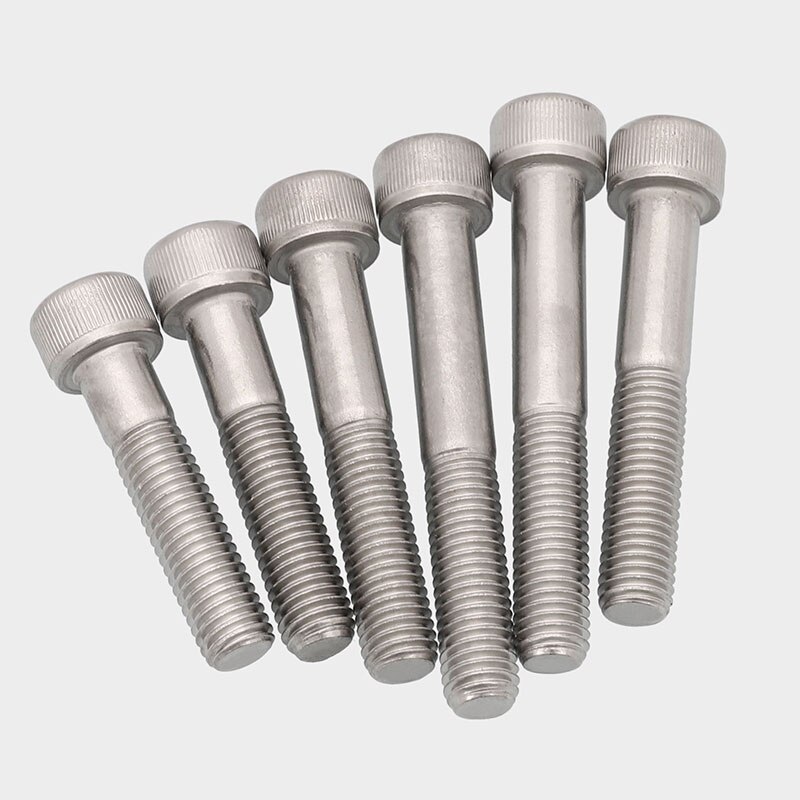 304 Stainless Steel M5 Partially Thread Allen Bolts Hexagon Hex Socket Cap Head Half Tooth Screws M5x30 70 80 100 120mm DIN912