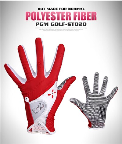 1 paar Frauen Leder Golf Handschuhe Verknüpfungen Rechts Hand Schweiß Saugfähigen Sport Handschuhe Damen Anti-Unterhose Golf Handschuhe d0514: verrotten / 20