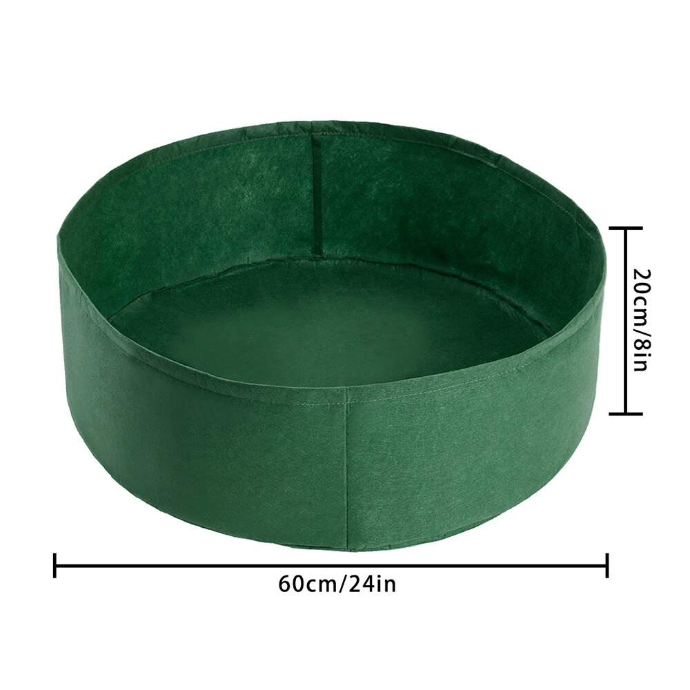 50 Gallon Zwart Planten Groeien Tas Groente Bloem Beluchting Planten Pot Container Zwart Verdikking Stof Plant Pot: green S