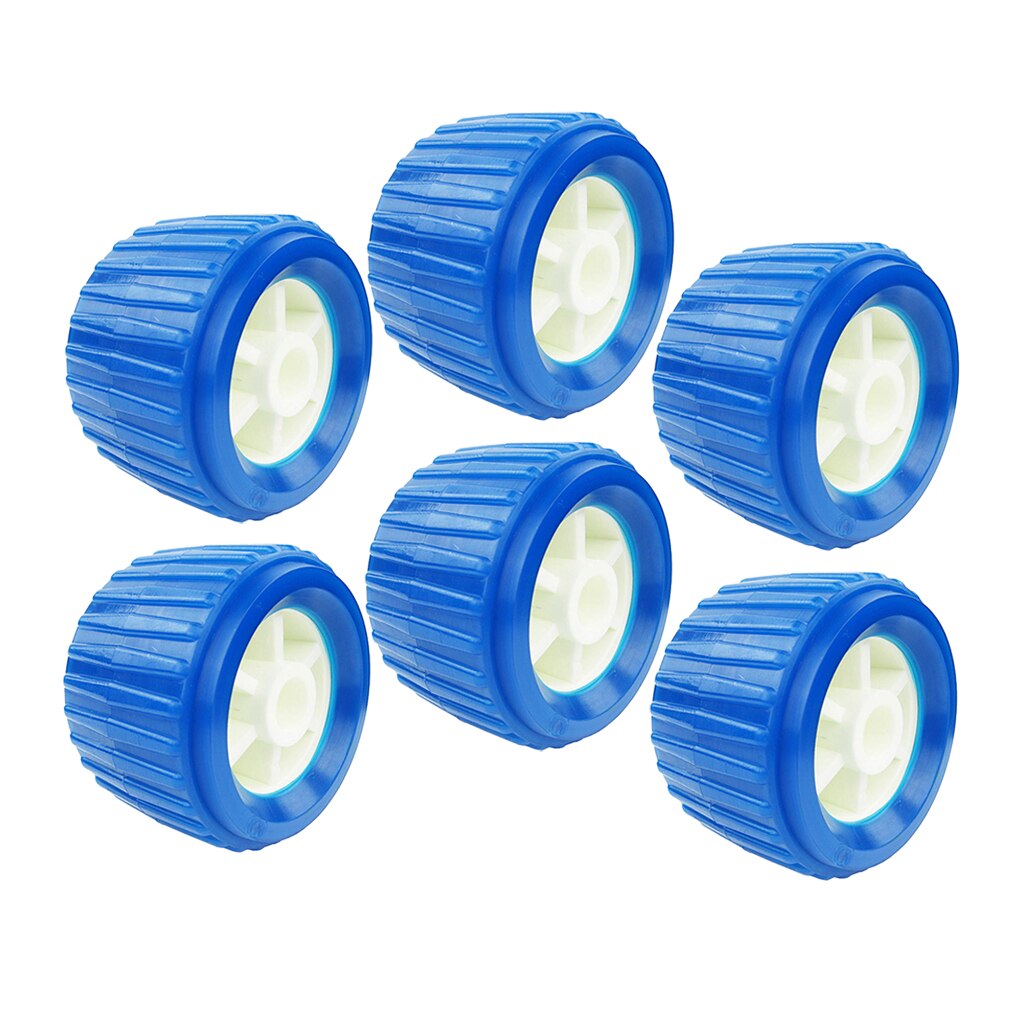 6pcs Heavy-Duty Trailer Roller Marine Ribbed Wobble Loader Trailer Hardware