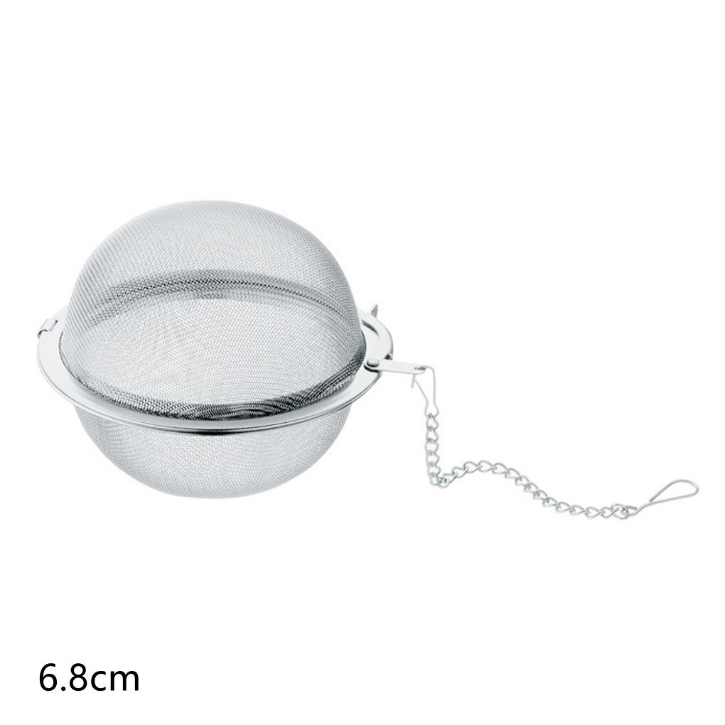 Reusable Stainless Stainless Steel Tea Infuser Sphere Mesh Tea Strainer Coffee Herb Spice Filter Diffuser Handle Tea Ball: 6.8cm