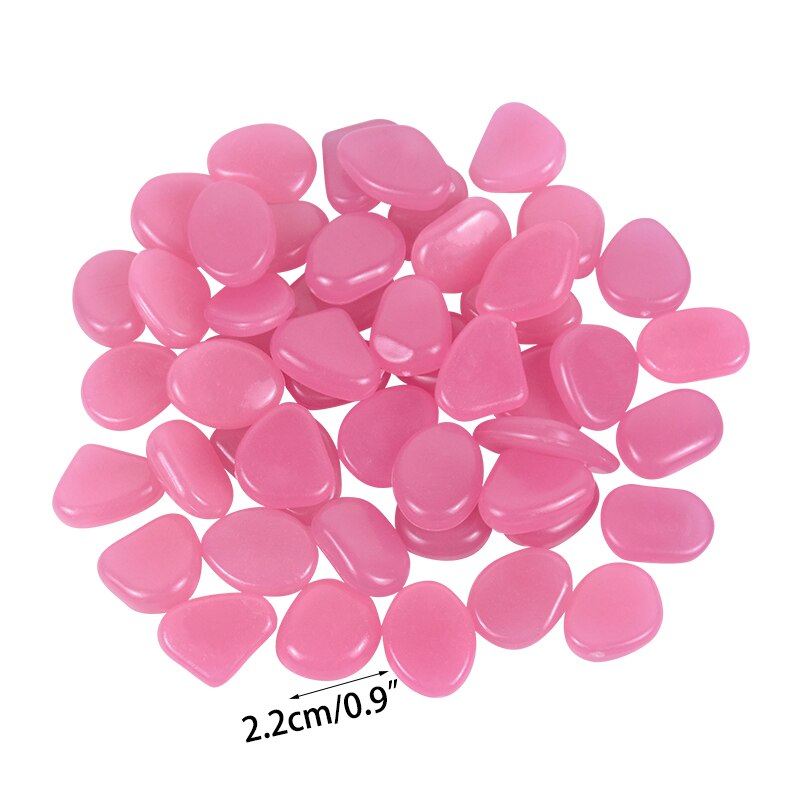 25/50Pcs ciottoli luminosi pietra che si illumina al buio fai da te casa serbatoio di pesce vaso di fiori Decor percorso da giardino decorazione di ciottoli: 25Pcs / B09