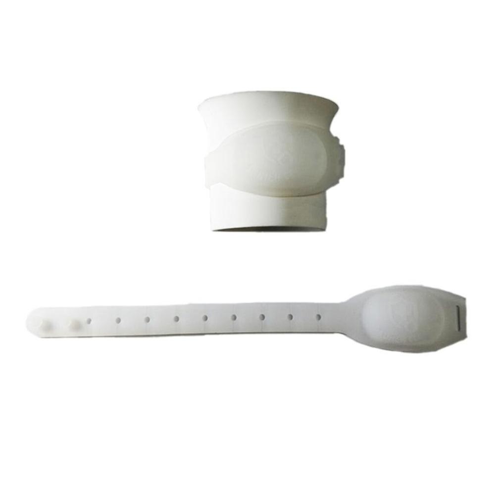 O bracelete descartável do silicone pode ser enchido com desinfetante da mão, garrafa da pulseira, desinfetante da mão do gel, álcool: Claro / Transparente