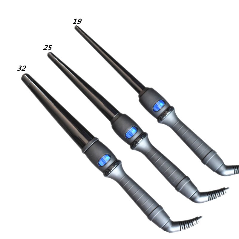 Moniteur LCD outils de coiffure en céramique fer à friser cheveux ondulation poire fleur cône cheveux électrique