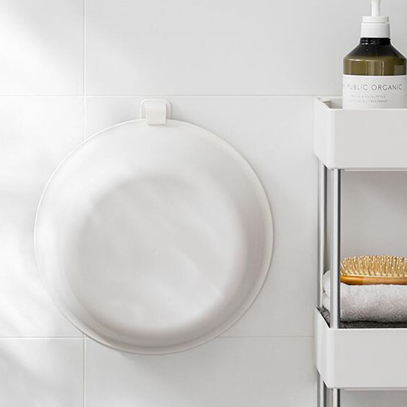Soporte de plástico para lavabo de baño, organizador de almacenamiento, 2 ganchos