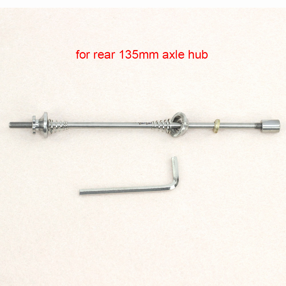 Titanium Skewers Ti Quick Release MTB Road Folding Bike Hex M4 74mm 100mm 130mm 135mm MTB Slow Release QR Skewer: 1pcs full ti 135mm