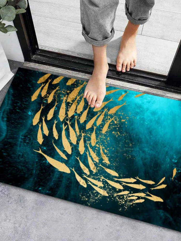 Alfombra antideslizante para puerta de entrada, alfombra moderna súper absorbente para el suelo del hogar y el baño, alfombra para el suelo del pasillo, entrada