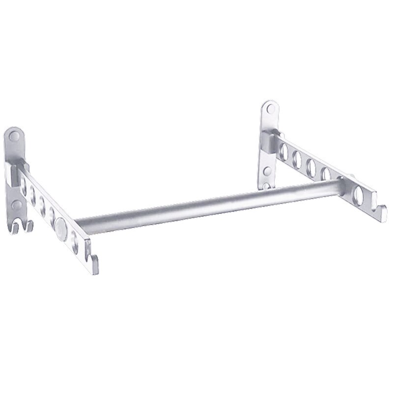 Wall Mount Clothes Hanger Rack Retractable Clothes Rack Wall Hangers for Clothes Closet Organizers and Balcony: Silver