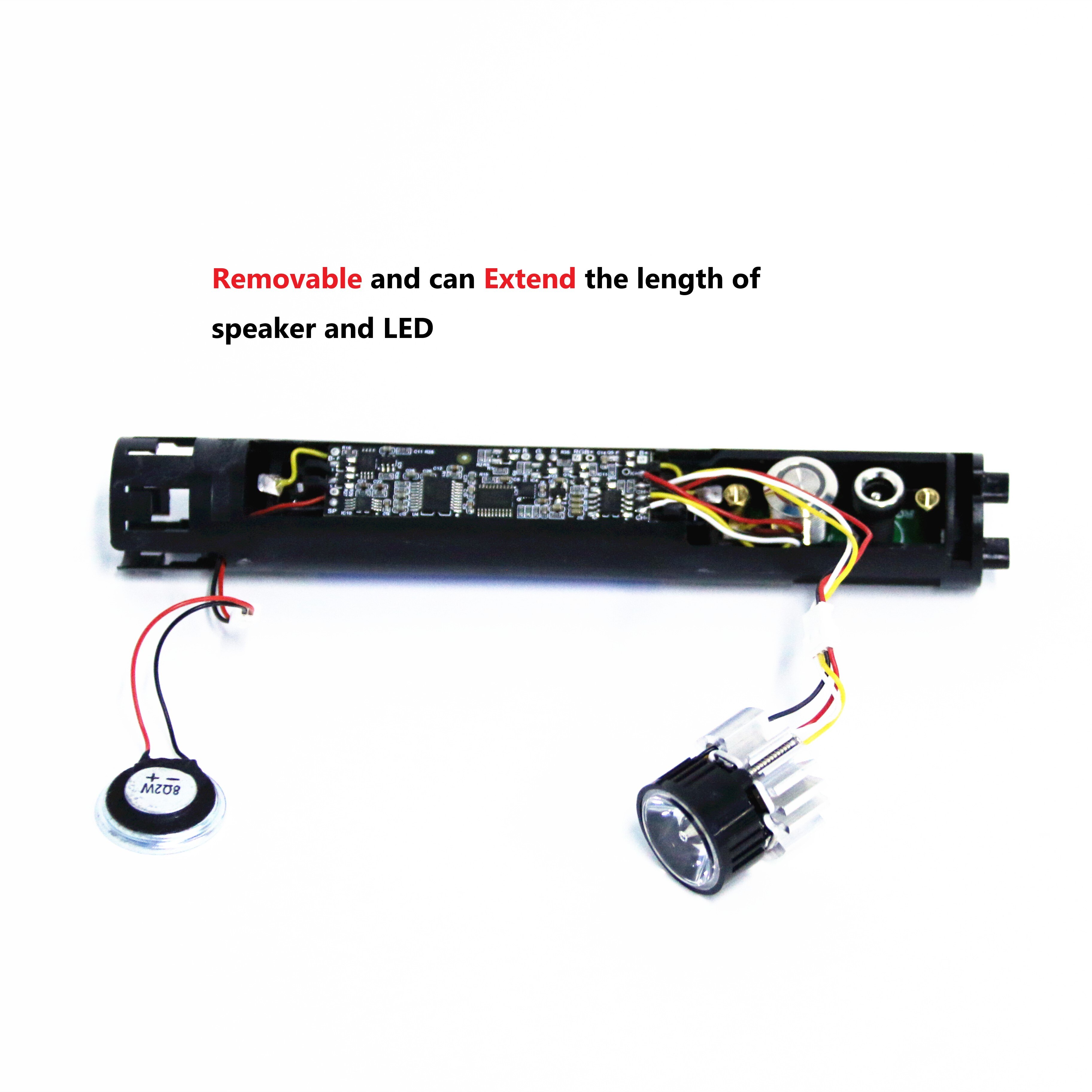 Zestawy Soundfonts TXQSABER RGB gładka huśtawka blokada blaster Lampa błyskowa na zderzeniu 6 zestaw czcionek dźwiękowych 9w doprowadziło cała elektronika