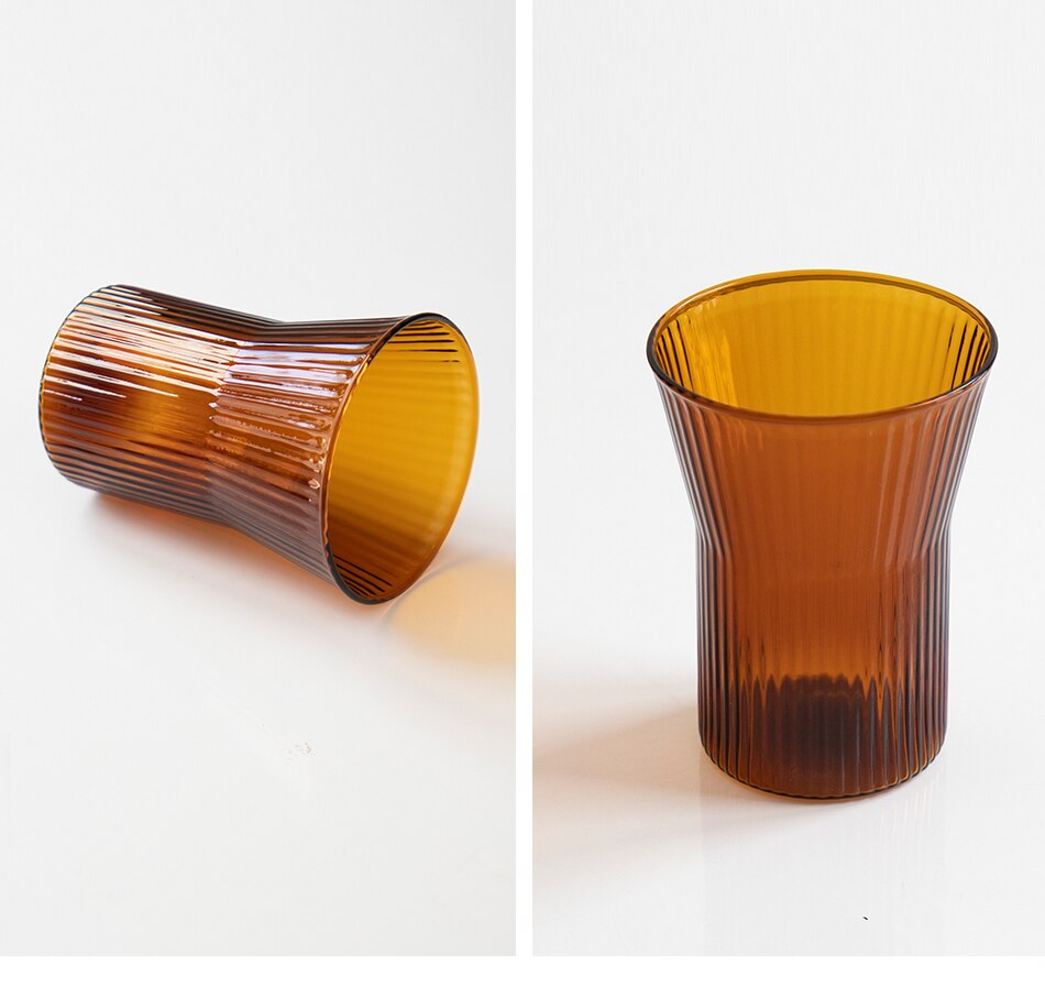 Amber Glass Milk Jug with Handle Small Milk Bottle Heat-resistant Glass Coffee Cup Brew Coffee Sharing Pot