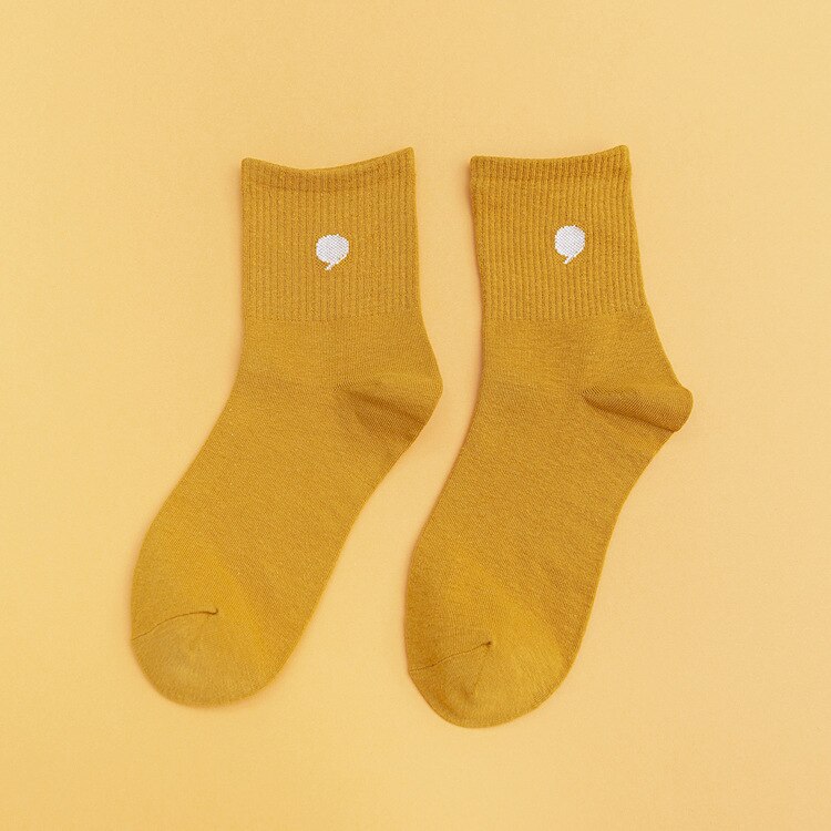 Nowe japońskie skarpety damskie w stylu retro w stylu retro bawełniane znaki interpunkcyjne damskie skarpetki bawełniane w połowie rury hurtowo skarpetki damskie: C7