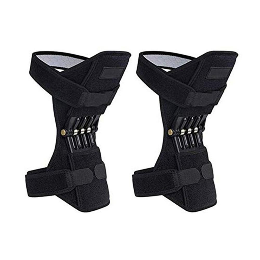 Non-slip Joint Support Knee Pads Knee Patella Strap Breathable Power Lift Spring Force Knee Booster Tendon Brace Band Pad: pair color box