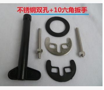 Pieza de herradura de grifo de un solo orificio, accesorio de fijación de montaje, instalación, varilla de tornillo, herramienta de manga de reparación: 02