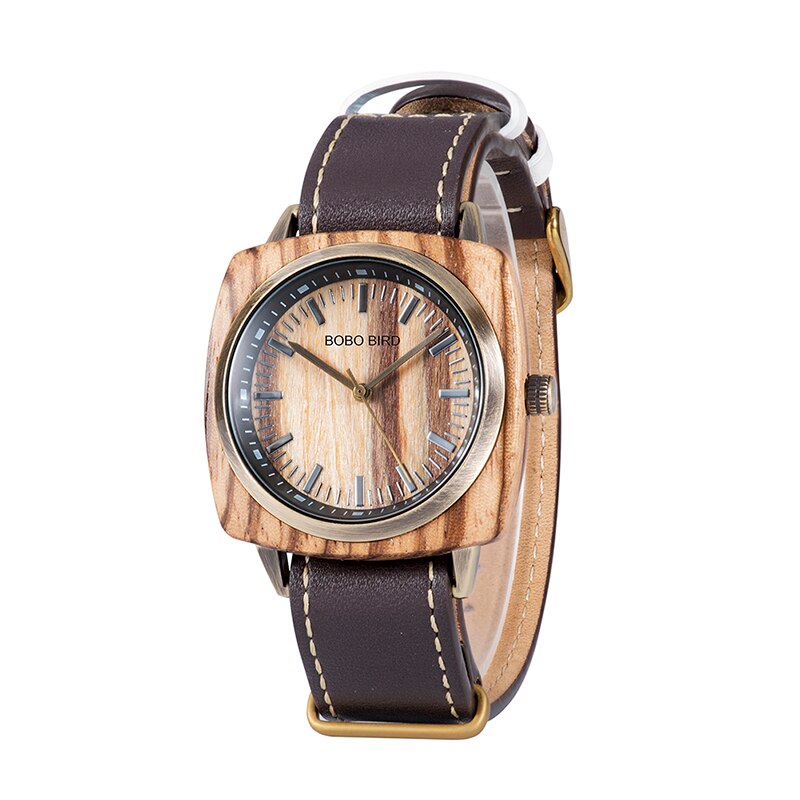 Bobo Vogel Часы Женские Waterdichte Quartz Dames Horloge Lederen Band Klassieke Vierkante Dial Vrouwen Horloges Custom Voor Haar: Default Title