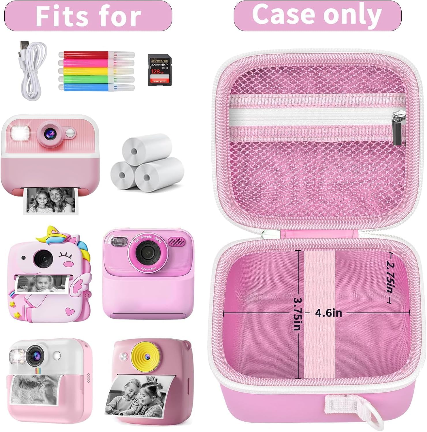 (Tylko torba) Torba do przechowywania DUDUDRAGON/for Masterbee/for Cimizi Instant Camera, organizer do aparatów cyfrowych dla dzieci do papierów drukarskich