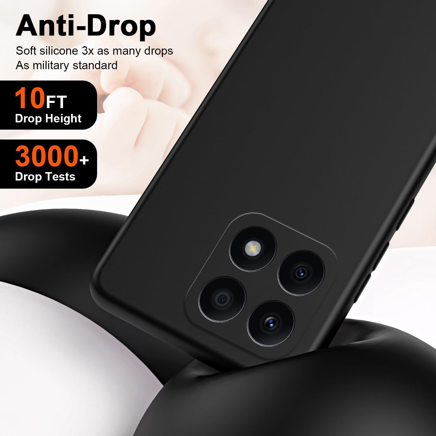 Coque souple en Silicone liquide TPU pour lame ZTE A35 A55, housse de protection pare-chocs Fundas Coque Capa