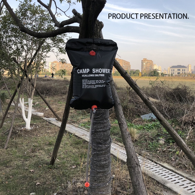 2 PCS Solar Shower Bag Durable Camping Water Bags Portable Sun Compact Heated Practical Large Capacity Outdoor Solar Bath Bag