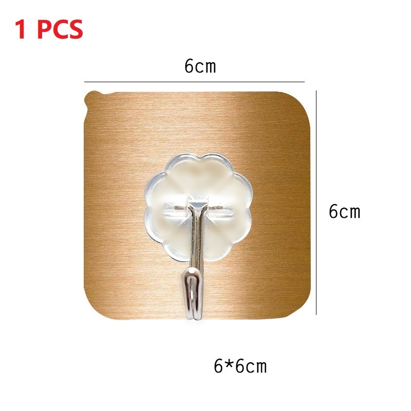 1-10 pezzi ganci autoadesivi resistenti in acciaio inossidabile trasparente appendiabiti per chiavi per cucina porta del bagno parete multifunzione: Grigio chiaro