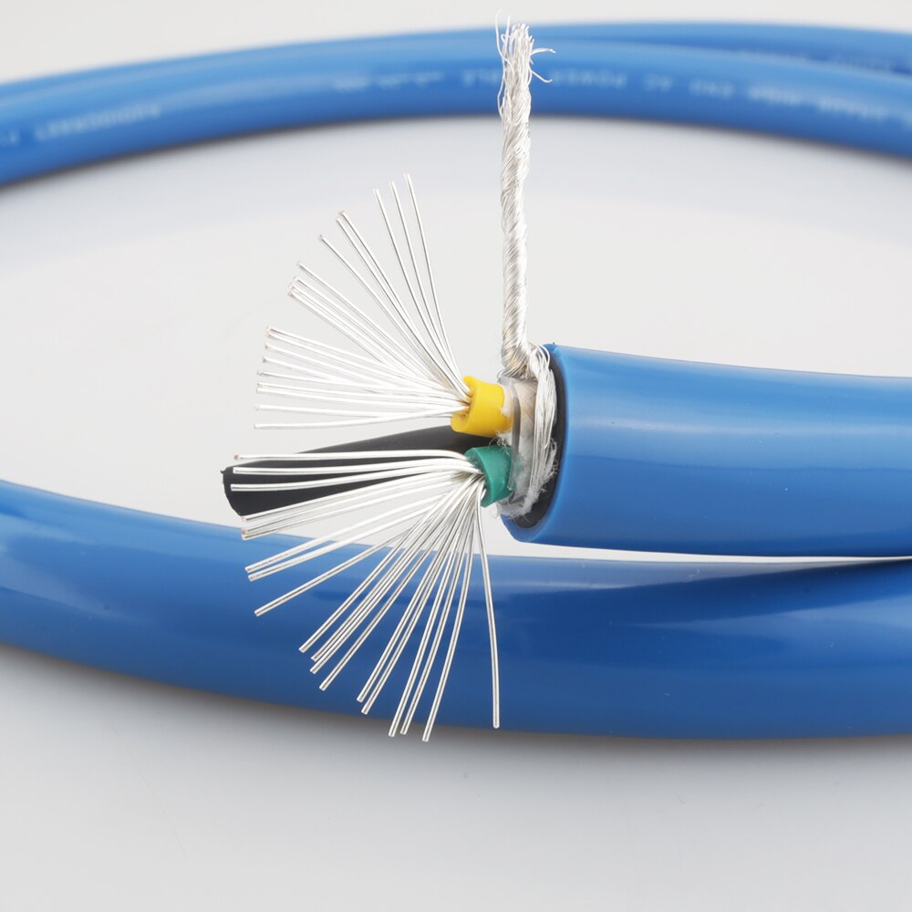 Neue P111 HIFI Power EMC Schild AC Netzkabel Silber Überzogene Schuko Netzkabel Kabel EU/US Power Kabel EU UNS Stecker Power: grau / 5m