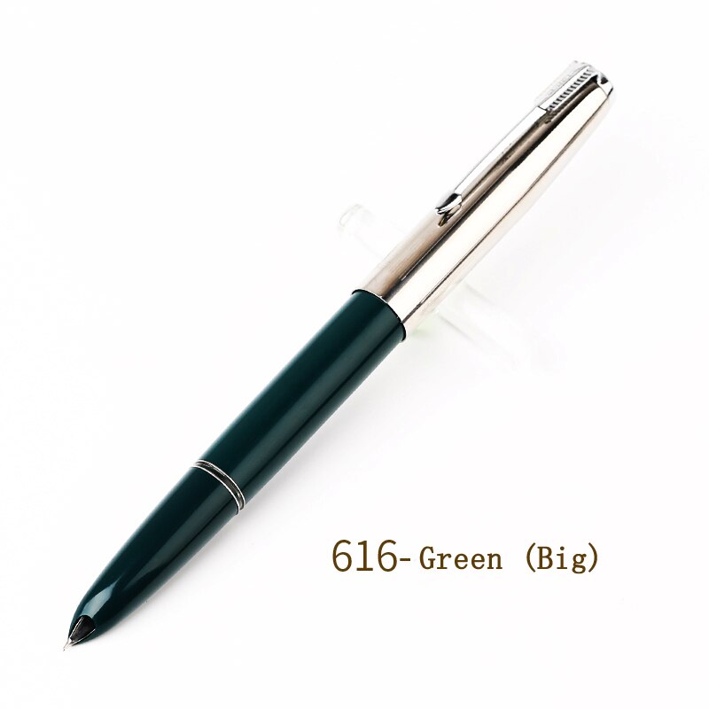 Authentic HERO 616 Classic Nostalgic Fountain Pen 616-2 Golden Clip / Cap Ink Pen Iridium Fine Nib 0.5mm for Student: 616 Big Green