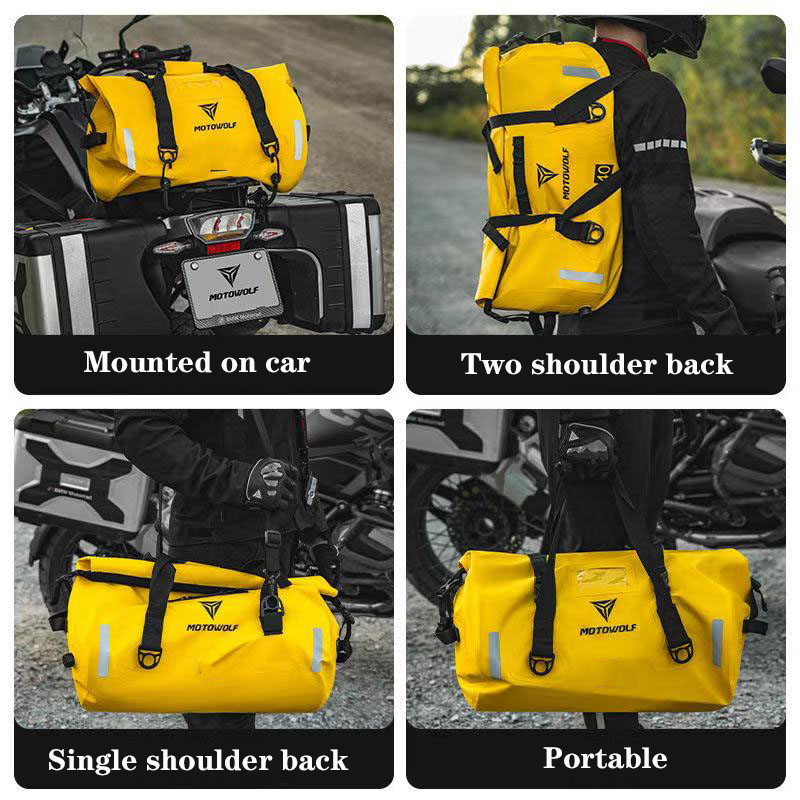90L Universal Motorcycle Bags Waterproof Bag Motorbike Dry Duffel Bag for Travel,Motorcycling, Cycling,Hiking,Camping