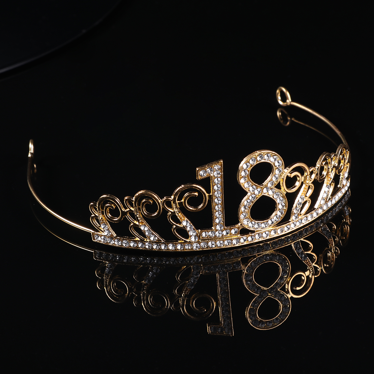 1Pc Crown Shiny Modieuze 18th Strass Kroon Verjaardag Kroon Voor Party Festival