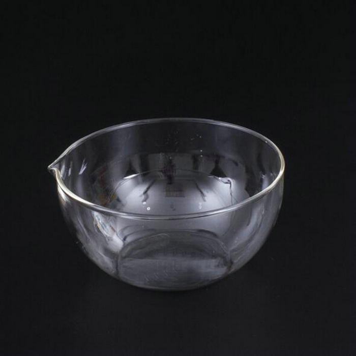 150mm Flat Bottom Borosilicate Lab Glassware Clear Glass Evaporating Dish with Spout For School Educational Suppliers