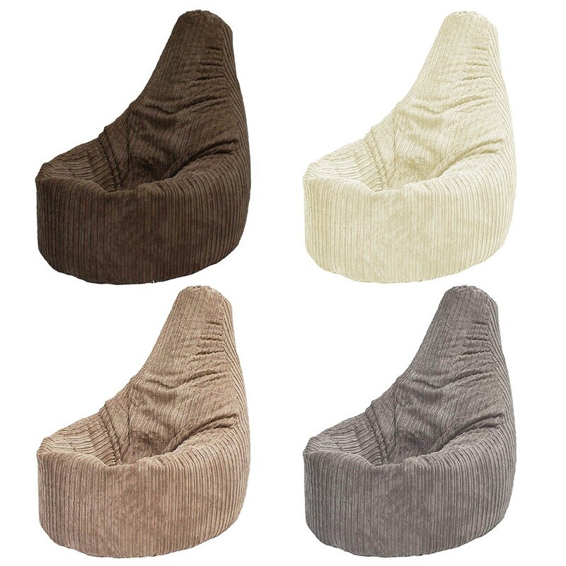 Puff-tumbona de pana sin relleno para el hogar, saco para el asiento, Tatami, sala de estar