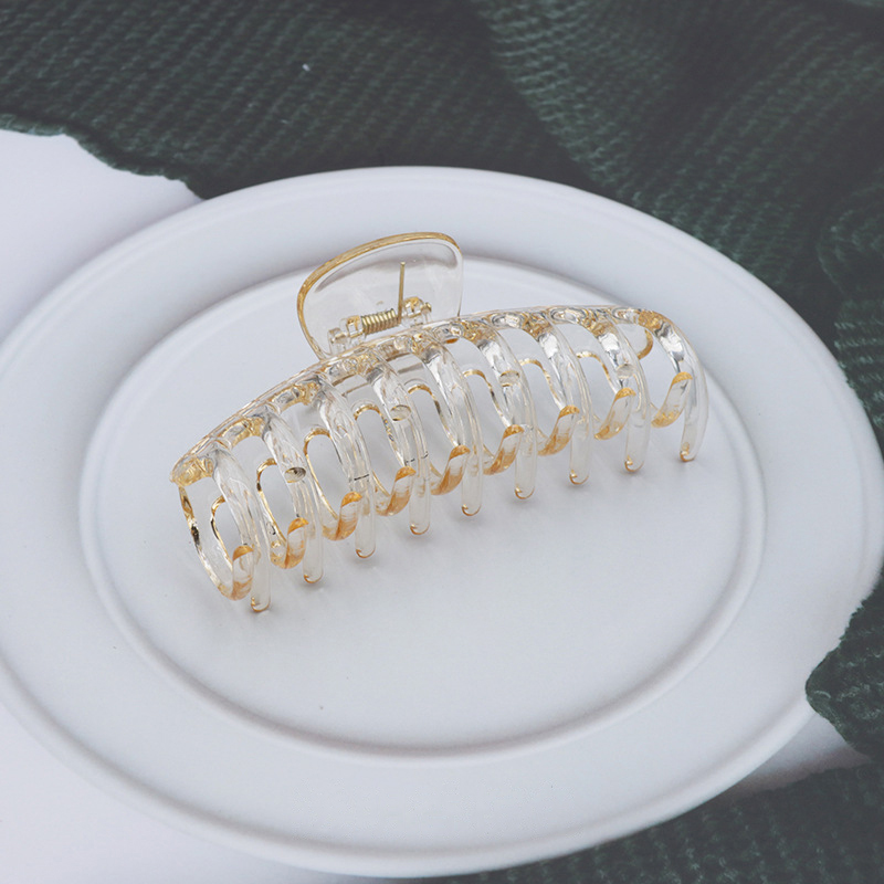 Grande Pince à Cheveux Givrée - Style Crabe Carré - Pour Mariage Ou Style Coréen - Neuf Avec étiquettes