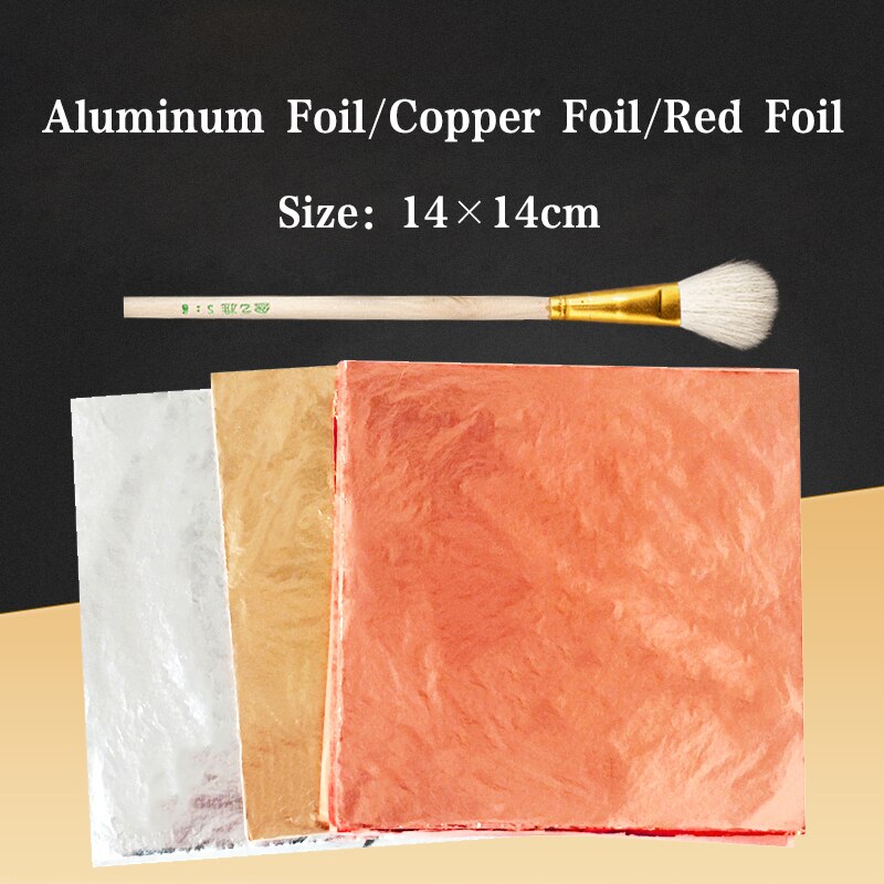 Imitacja złota liść papier miedź aluminium liść złoto arkusze folii rzemiosło artystyczne projekt papier złocenie złoto srebro folia miedziana papiery