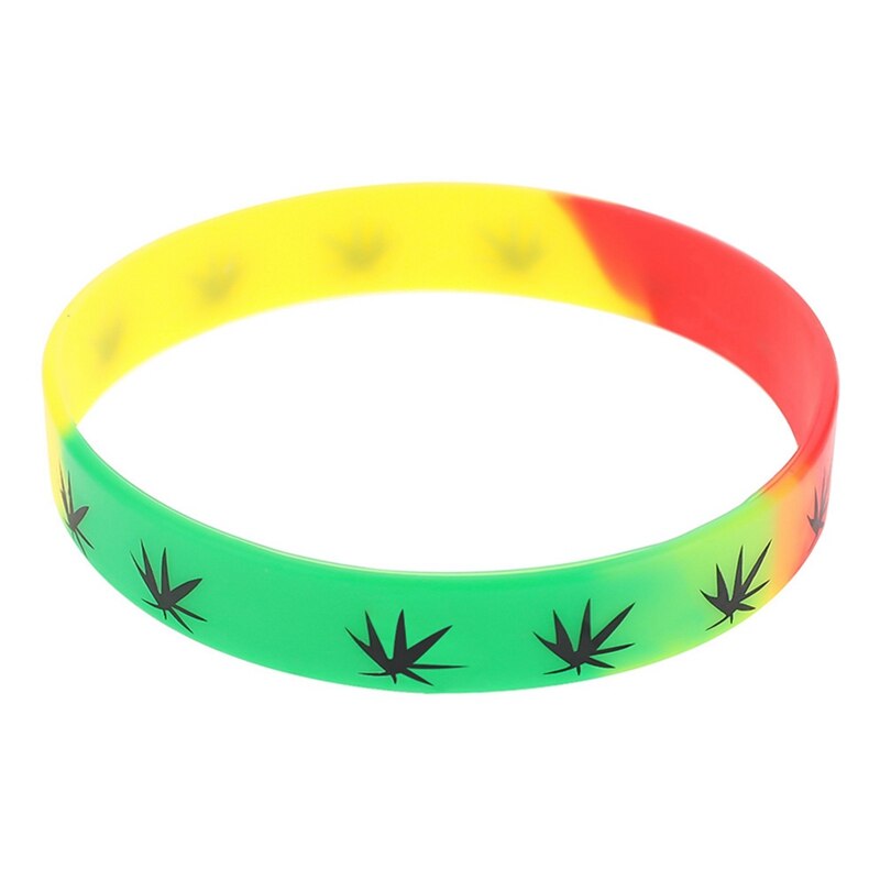 1Pc Armband Siliconen Armband & Bangles Zwart Wit Kleur Polsbandje Sieraden Print