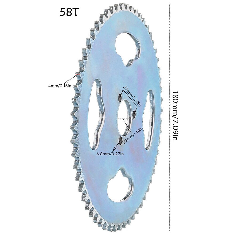 #35 Chain Sprocket 58 Tooth 29mm + 35 Chain 116 Links For Go Kart Mini Bike ATV Trike Dirt Bike Quad