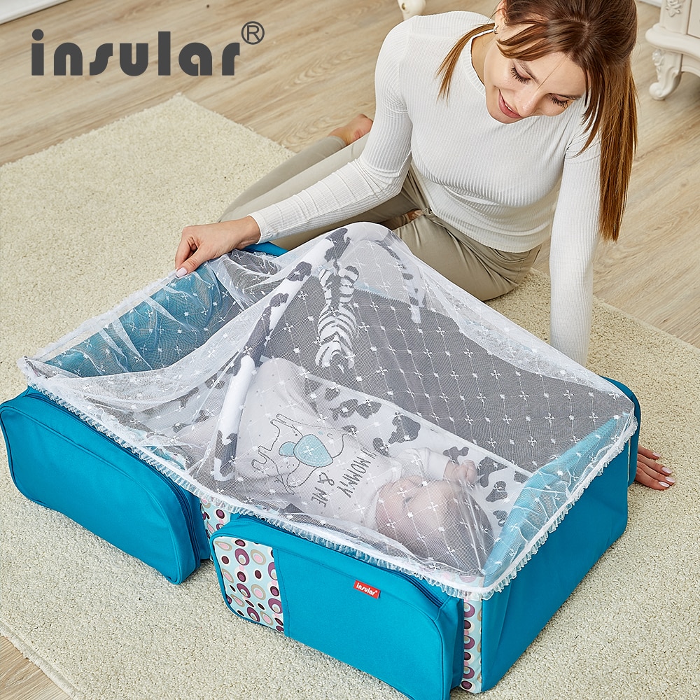 Insular-berceau Portable 2 en 1 multifonction, pour -né, sac de voyage sûr, pliable, lit de bébé, sac de poussette