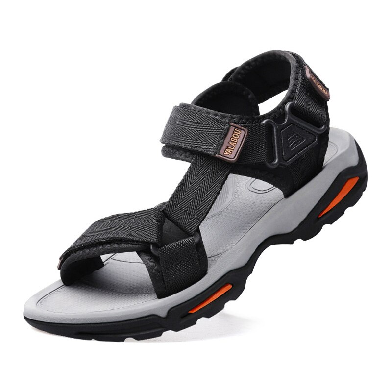 Zomer Sandalen Mannen Schoenen Platte Schoenen Mannen Strand Sandalen Toevallige Mannelijke Zomer Schoeisel Antislip Mode Sandalen a2354: Black / 8.5
