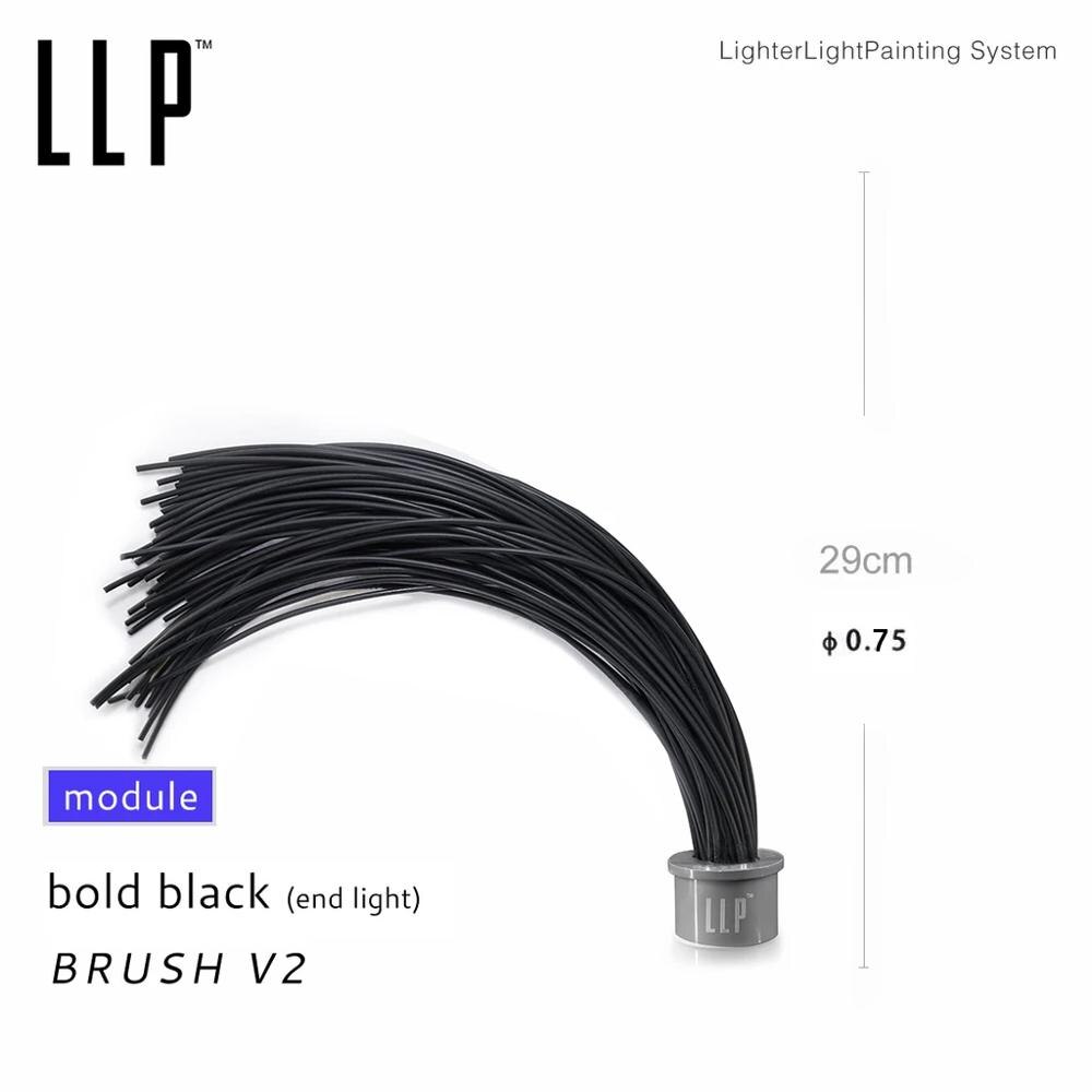Black Fiber Optic brush module for Light painting,portrait photography,Hand drawn stick,Graffiti Streamer photography: bold black 0.75mm