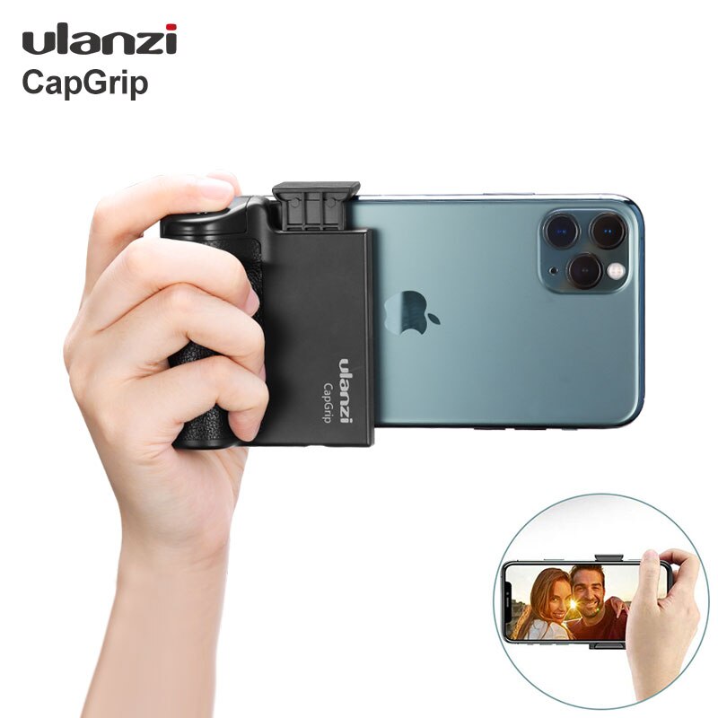 Ulanzi Capgrip Draadloze Bluetooth Smartphone Selfie Booster Handgreep Telefoon Stabilizer Stand Houder Ontspanknop 1/4 Schroef